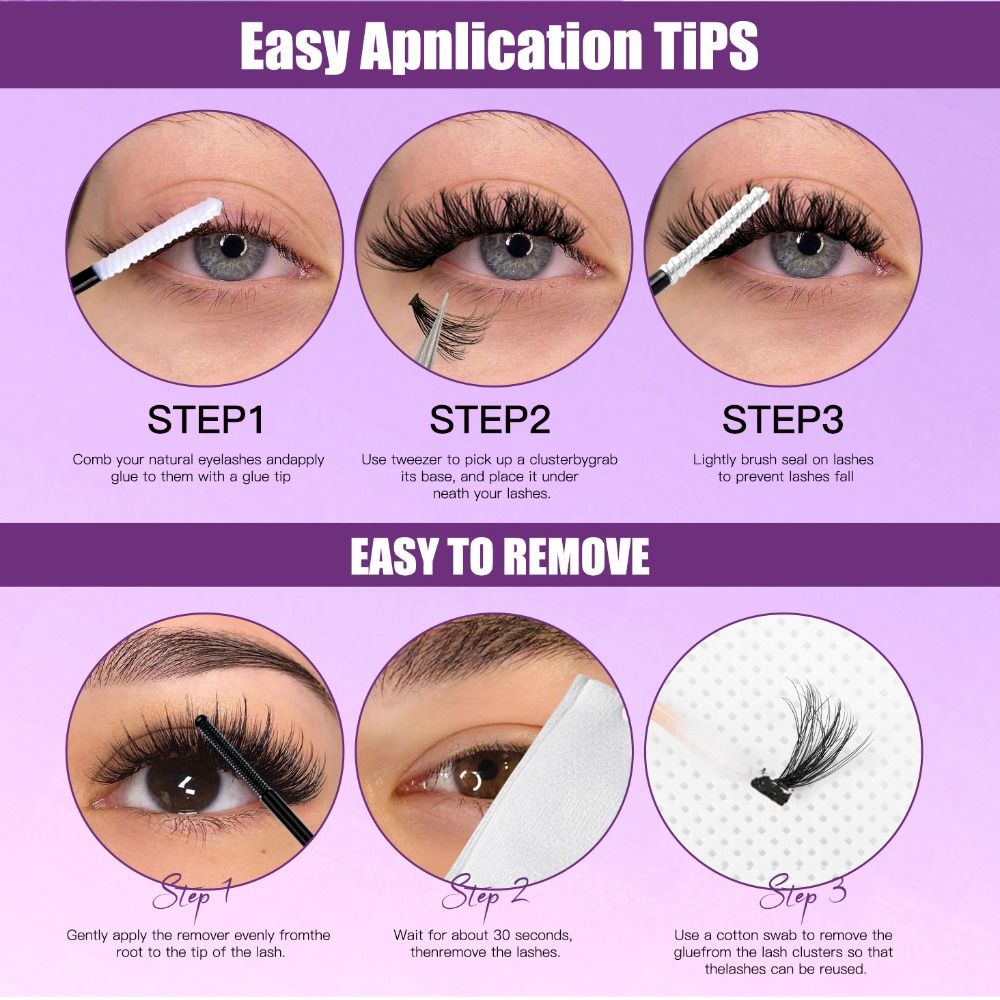 Eyelash Extension Look - Sztuczne rzęsy o naturalnym wyglądzie, klej